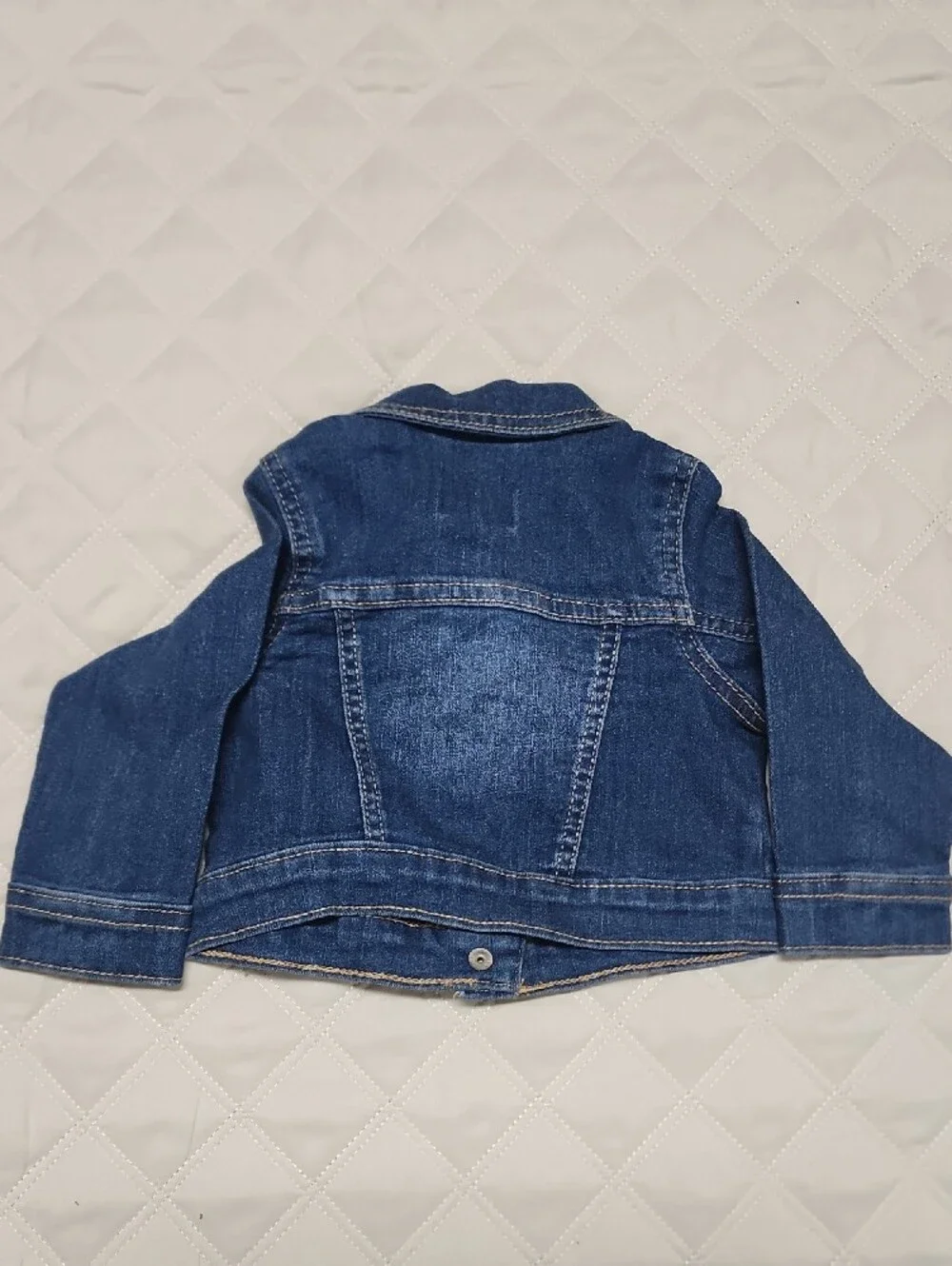 The Children's Place Dark Blue Denim Jacket with Metal Buttons 6-9 Months